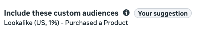 Lookalike Audiences Suggestion